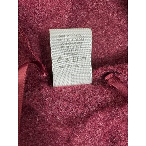 Liz Claiborne Rose Blanket Shawl Wrap Poncho Fall Winter Scarf Gypsy Bohemian - Picture 6 of 7